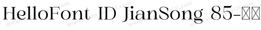 HelloFont ID JianSong 85字体转换